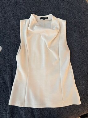 Banana Republic off white Sleeveless Cowl Neck Top